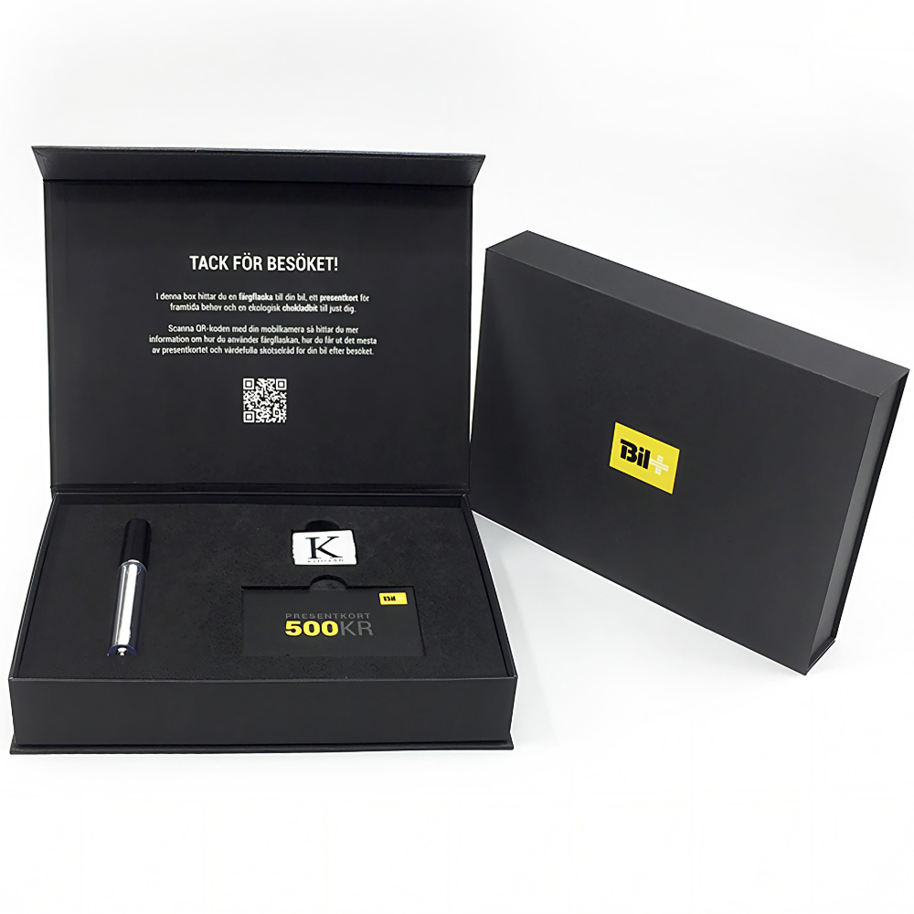Schwarze Luxus-Magnetgeschenkbox aus Papier 4