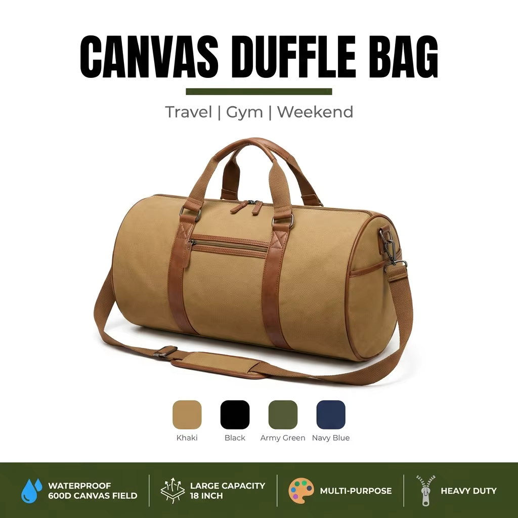 Canvas-Schultertasche für Fitness-Reisen 4