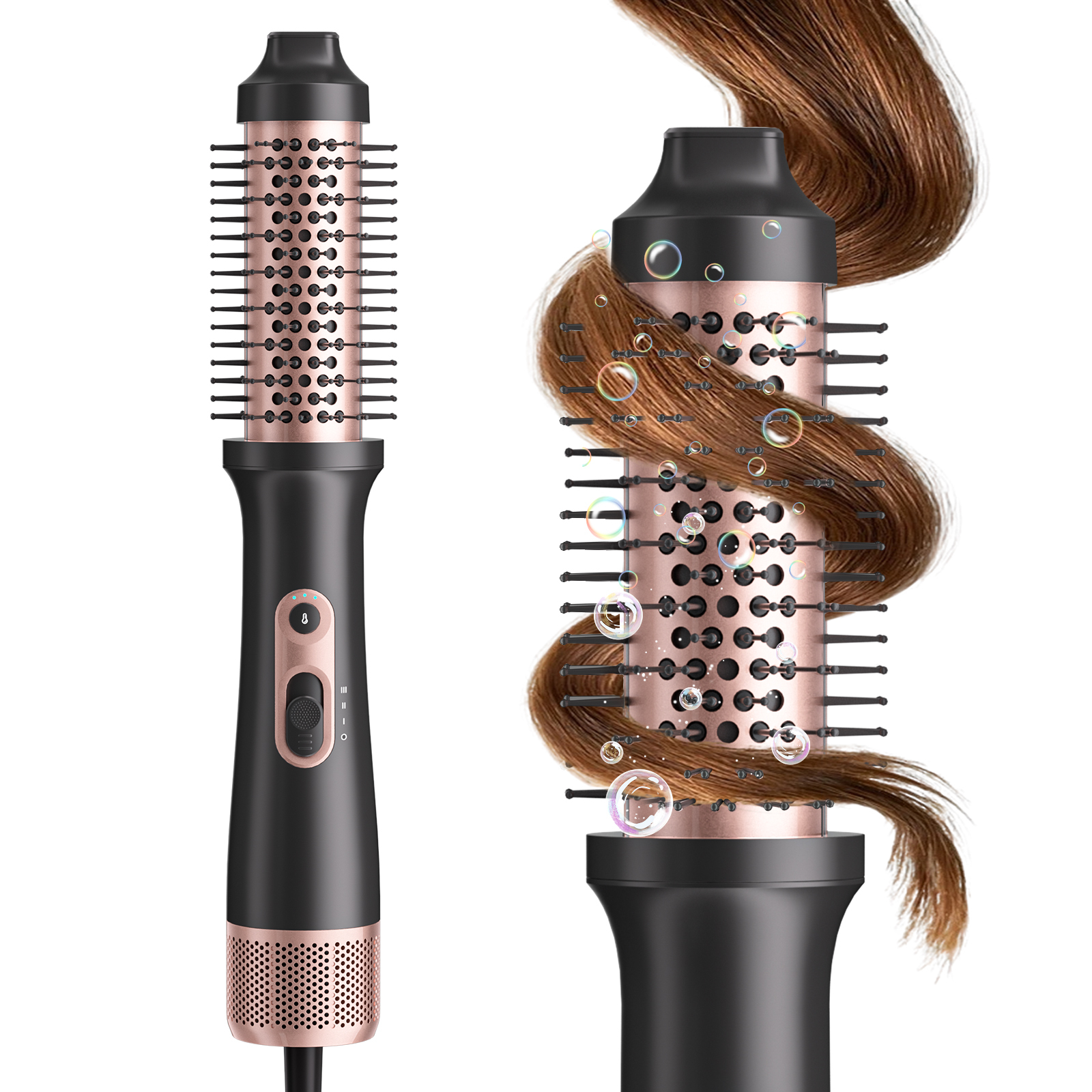 Ionische Keramik-Haartrockner-Bürste 3-in-1
