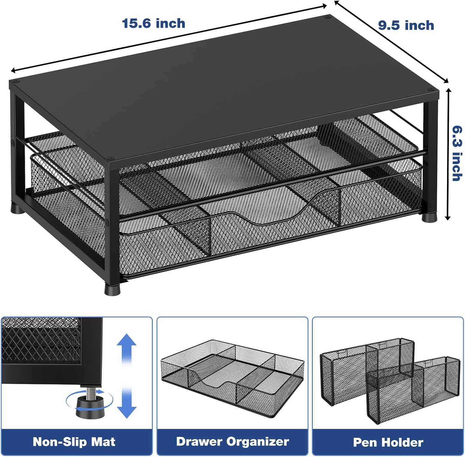 Zweistufiger Metall-Schreibtischorganizer 3