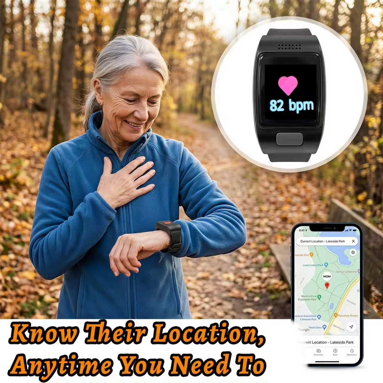 Seniorenuhr mit SOS Notruf und GPS 2