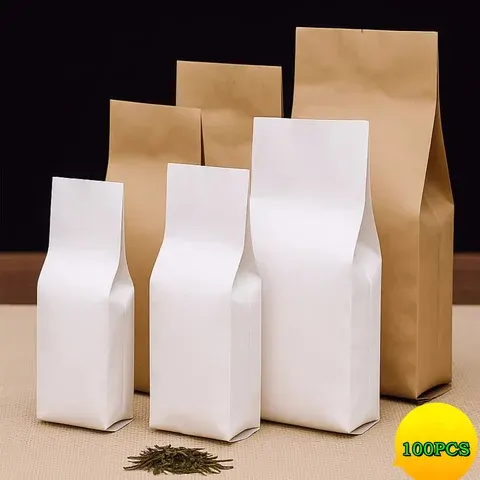 Kraftpapier-Offenbeutel mit Seitenfalte