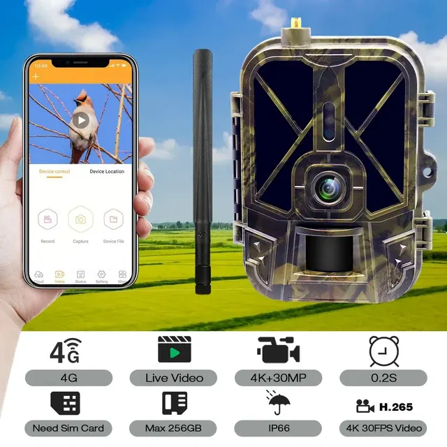 4K Wildkamera mit 30MP und 8000mAh Akku 2