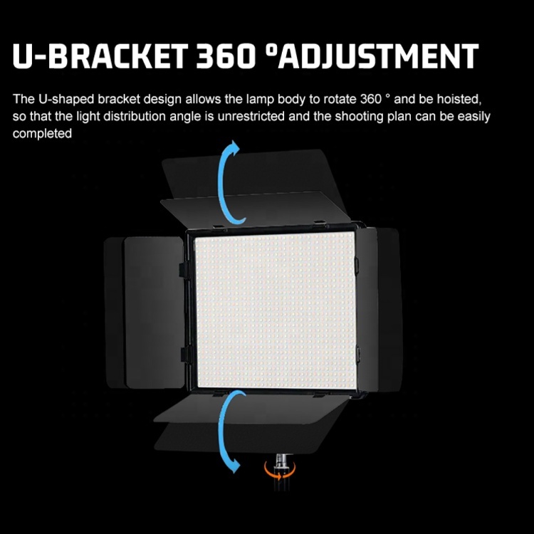Akku-LED-Panel Studioleuchte Dimmbar 2700K-6500K 4