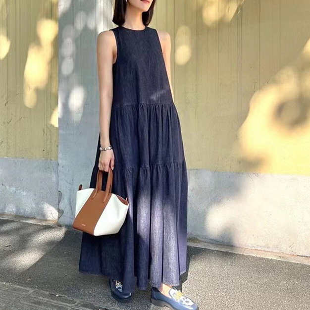 Damen Midikleid Schmale Passform 3