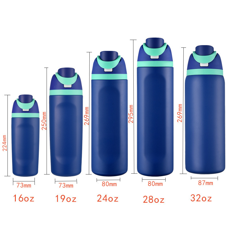 Edelstahl-Vakuum-Trinkflasche mit Deckel, 16–32 oz 3