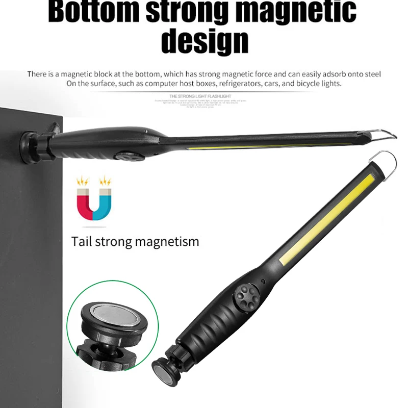 Magnetische LED-Arbeitsleuchte, wiederaufladbar, dimmbar 4