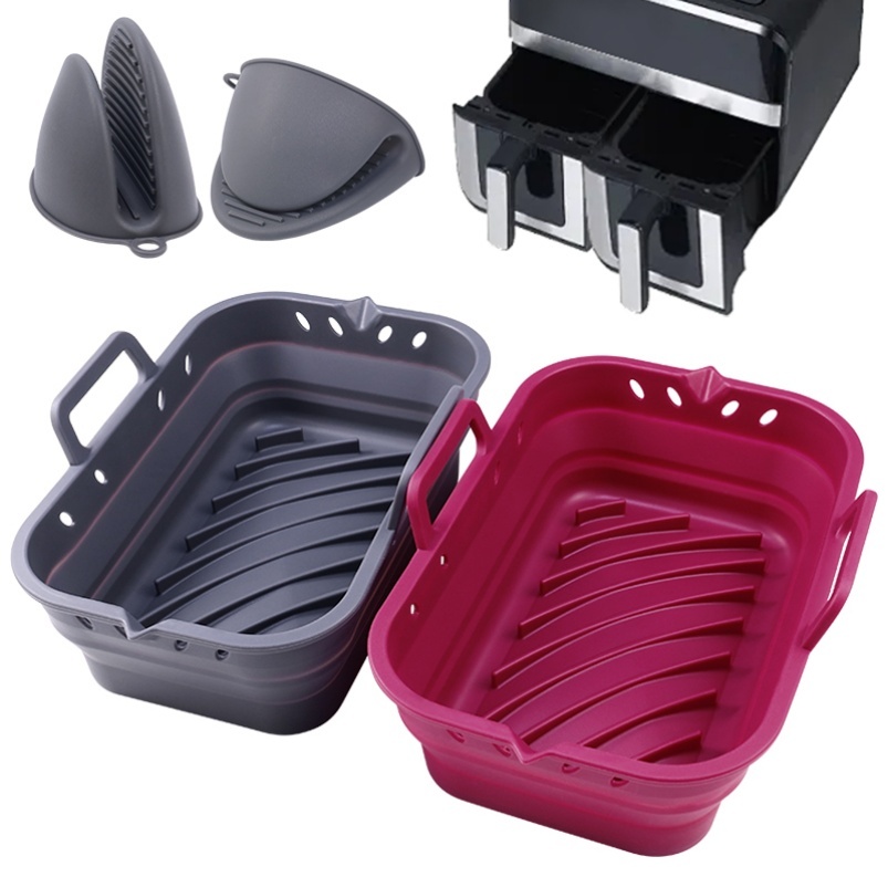Faltbare Silikon-Backmatte für Airfryer 2