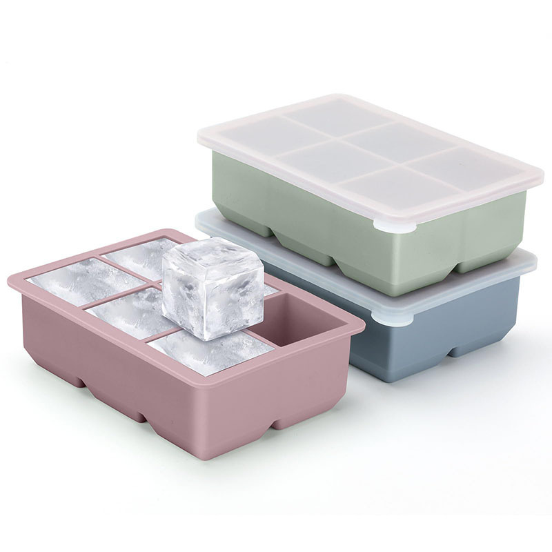 BPA-freie XL-Eiswürfelform aus Silikon mit Deckel