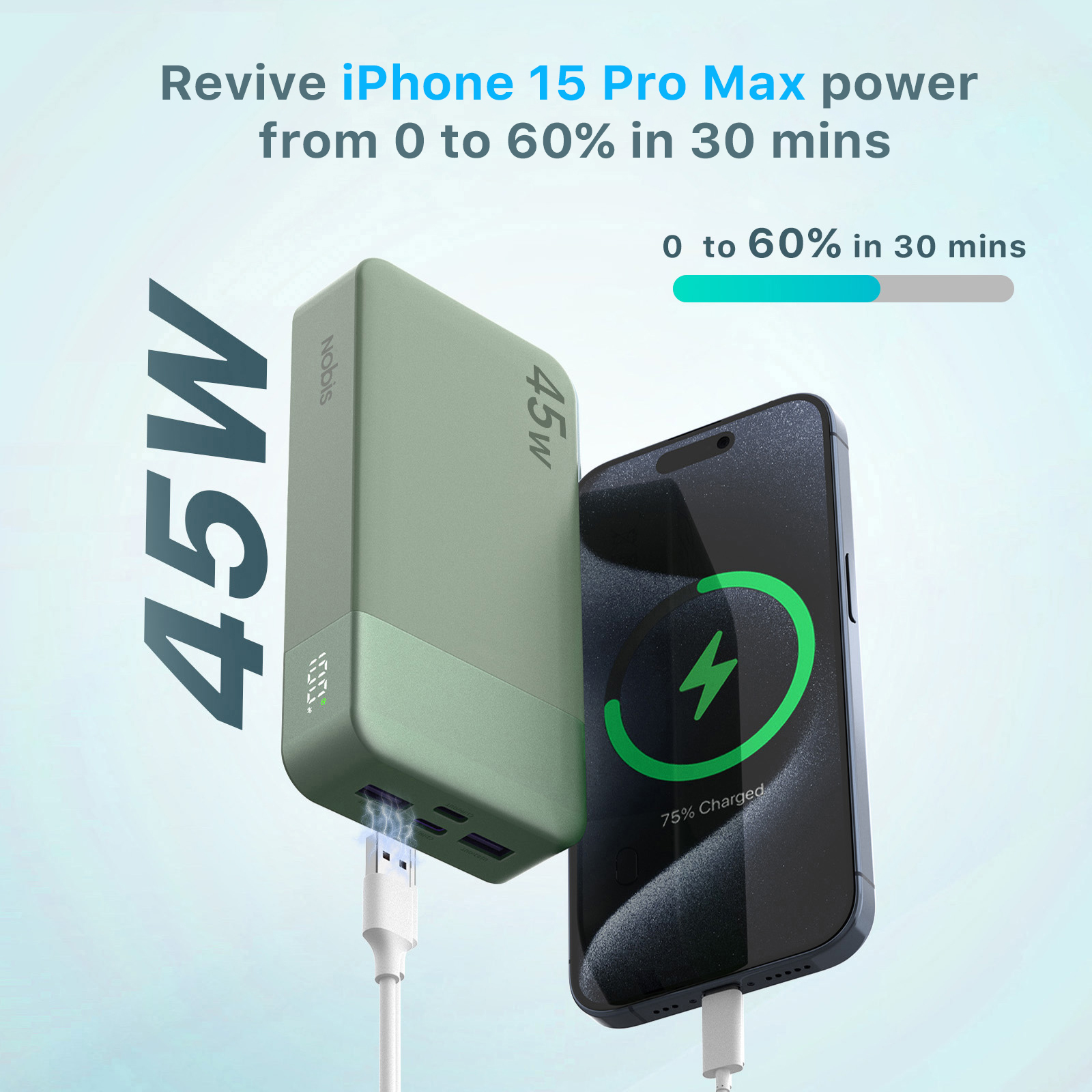 Laptop Powerbank 20000mAh mit 45W Schnellladung 2