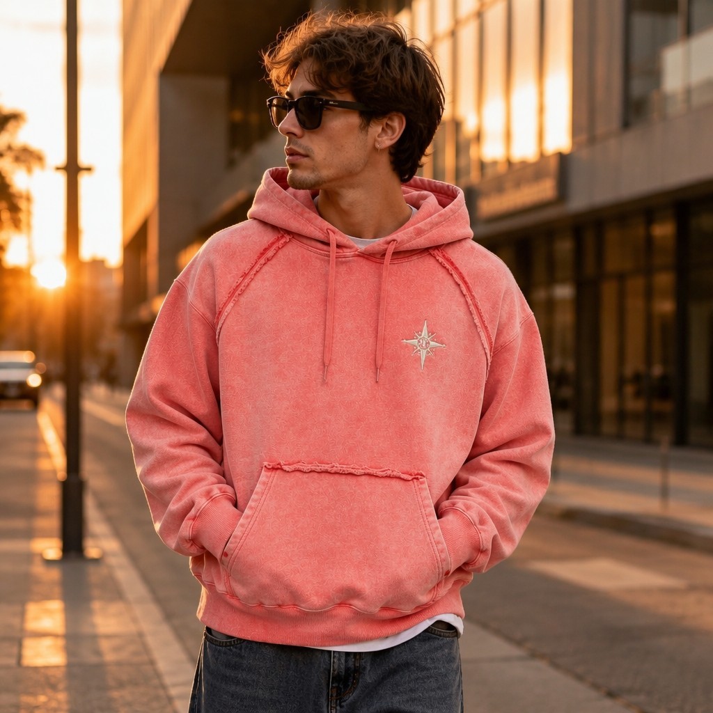 Acid-Wash Oversize-Hoodie aus 400g Baumwolle 3