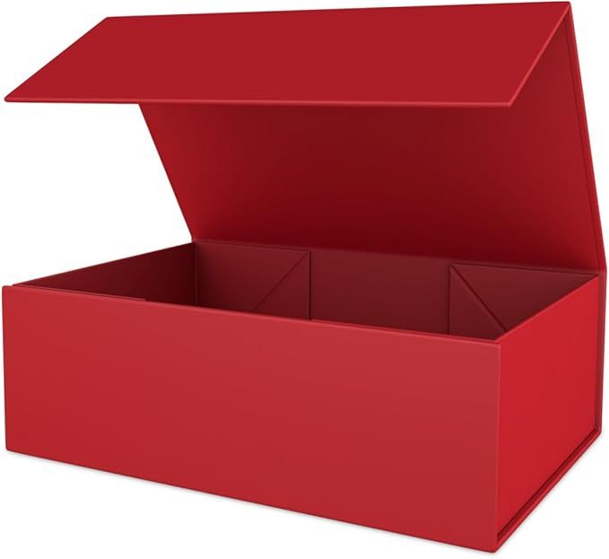 Rote starre Magnet-Geschenkbox Faltbar