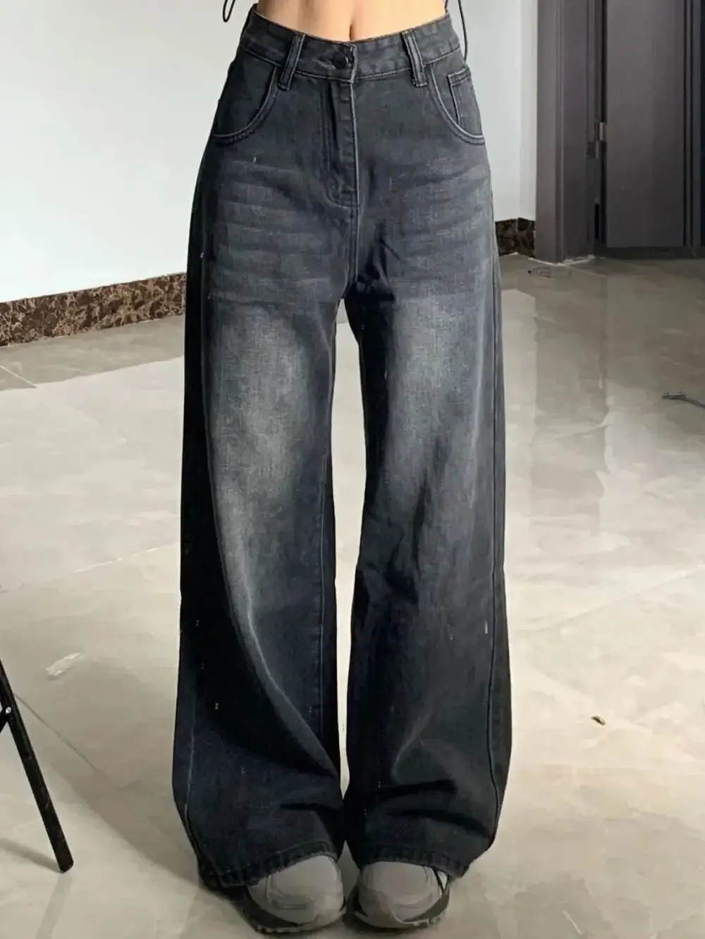 High-Waist-Schlaghose