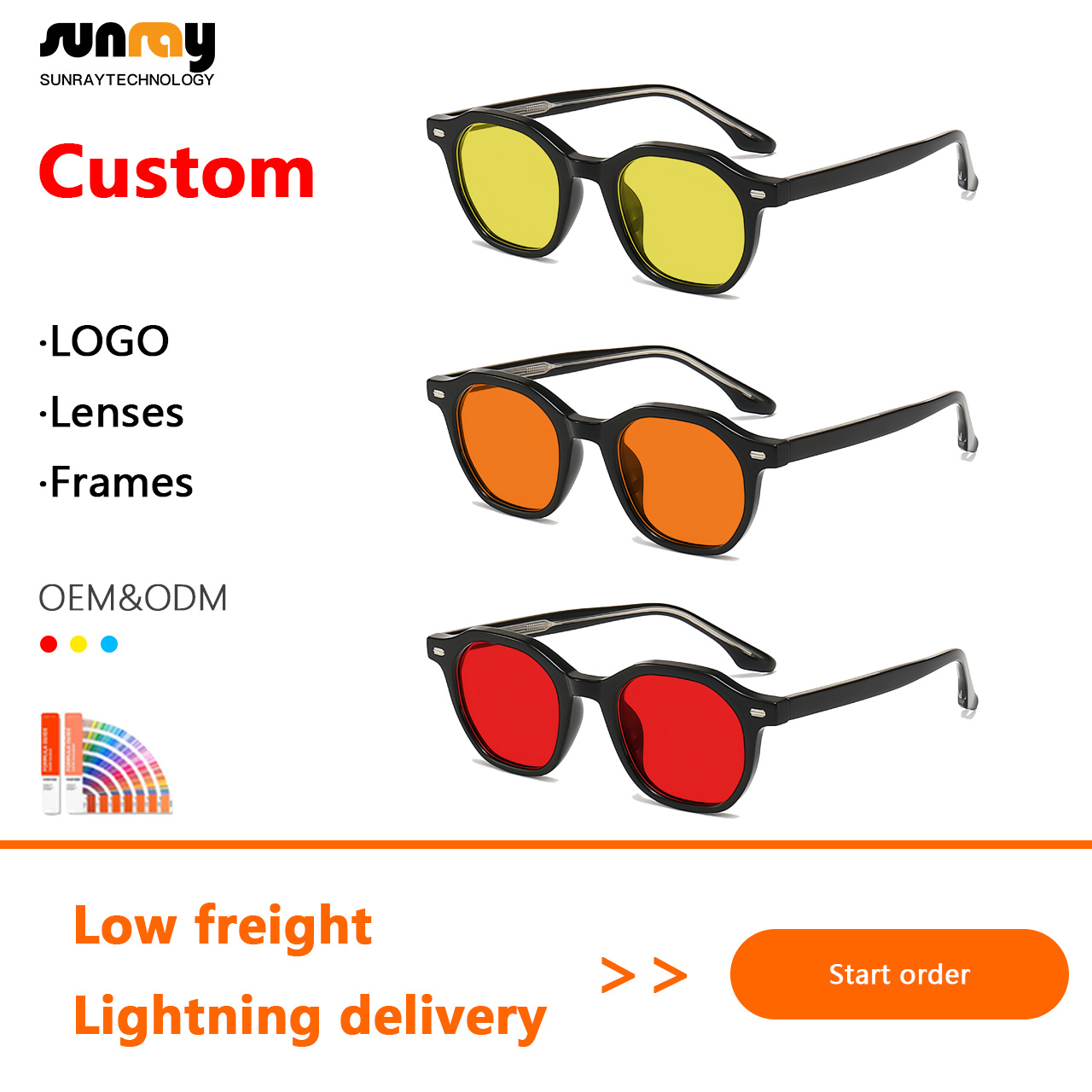Retro-Blaulichtfilter-Brille aus Acetat 2