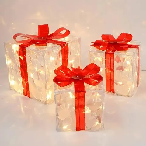 leuchtende Geschenkbox-Deko
