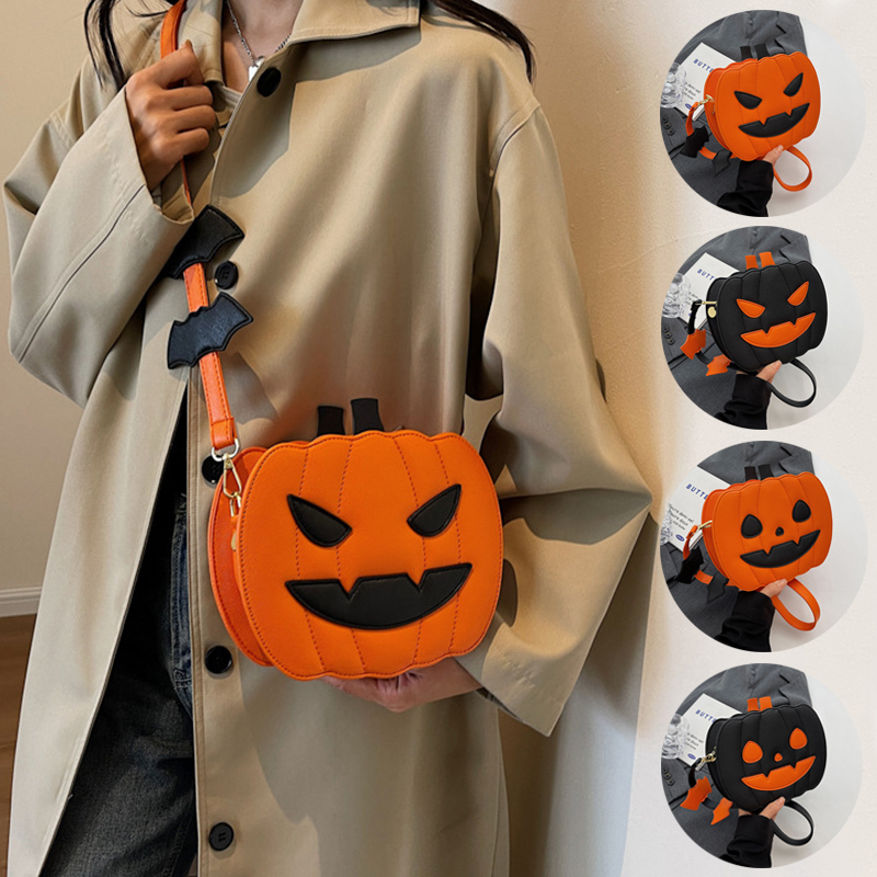Halloween-Umhängetasche Mit Kürbismotiv 2