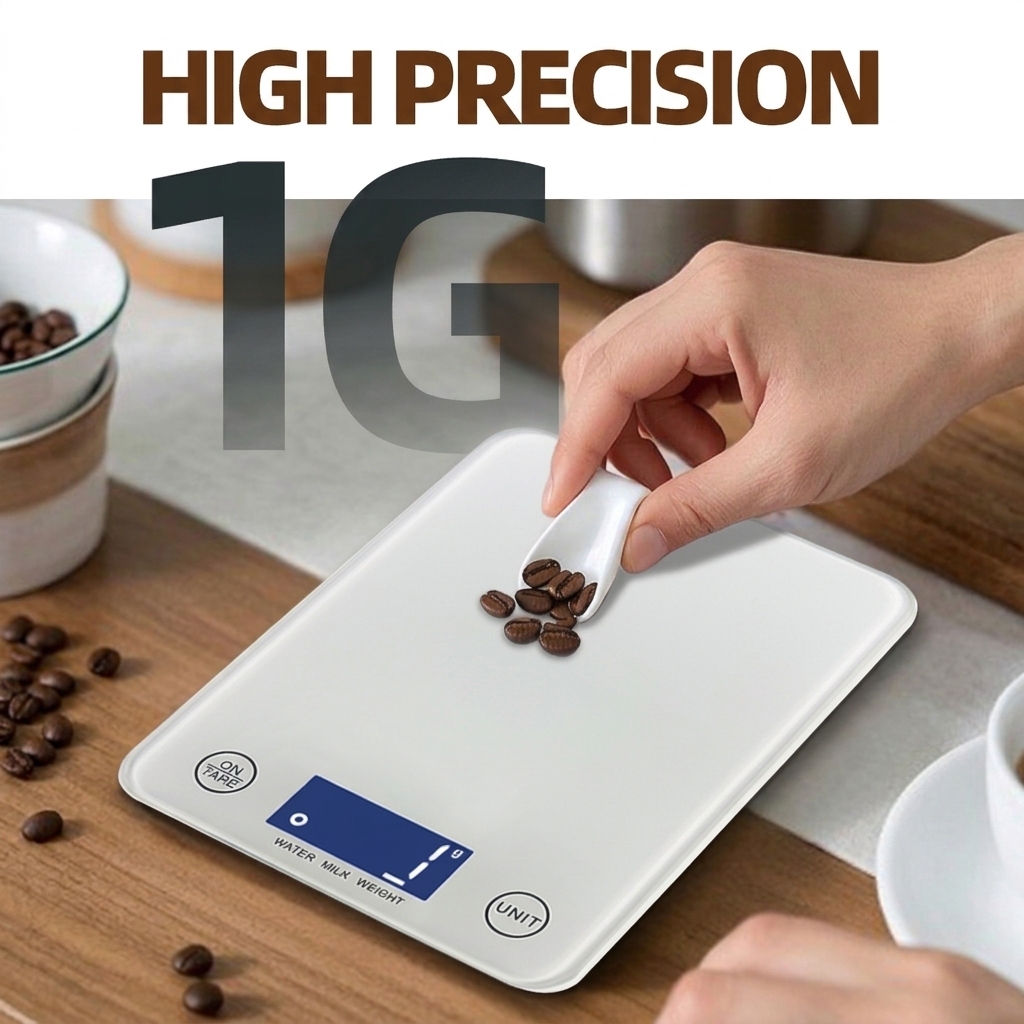 5kg Gramm-Waage mit Glasdisplay für Meal Prep 2