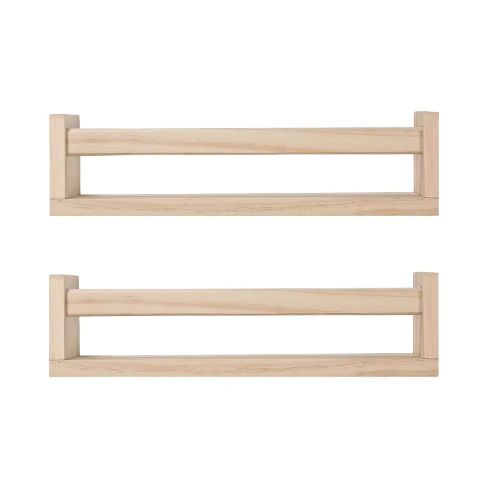 Schwebendes Wand-Zeitschriftenregal aus Holz