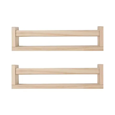 Schwebendes Wand-Zeitschriftenregal aus Holz
