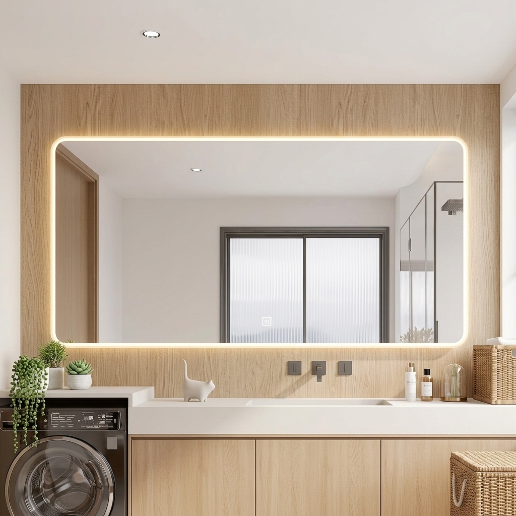 Verstellbarer LED-Wandspiegel mit Touch-Schalter 3
