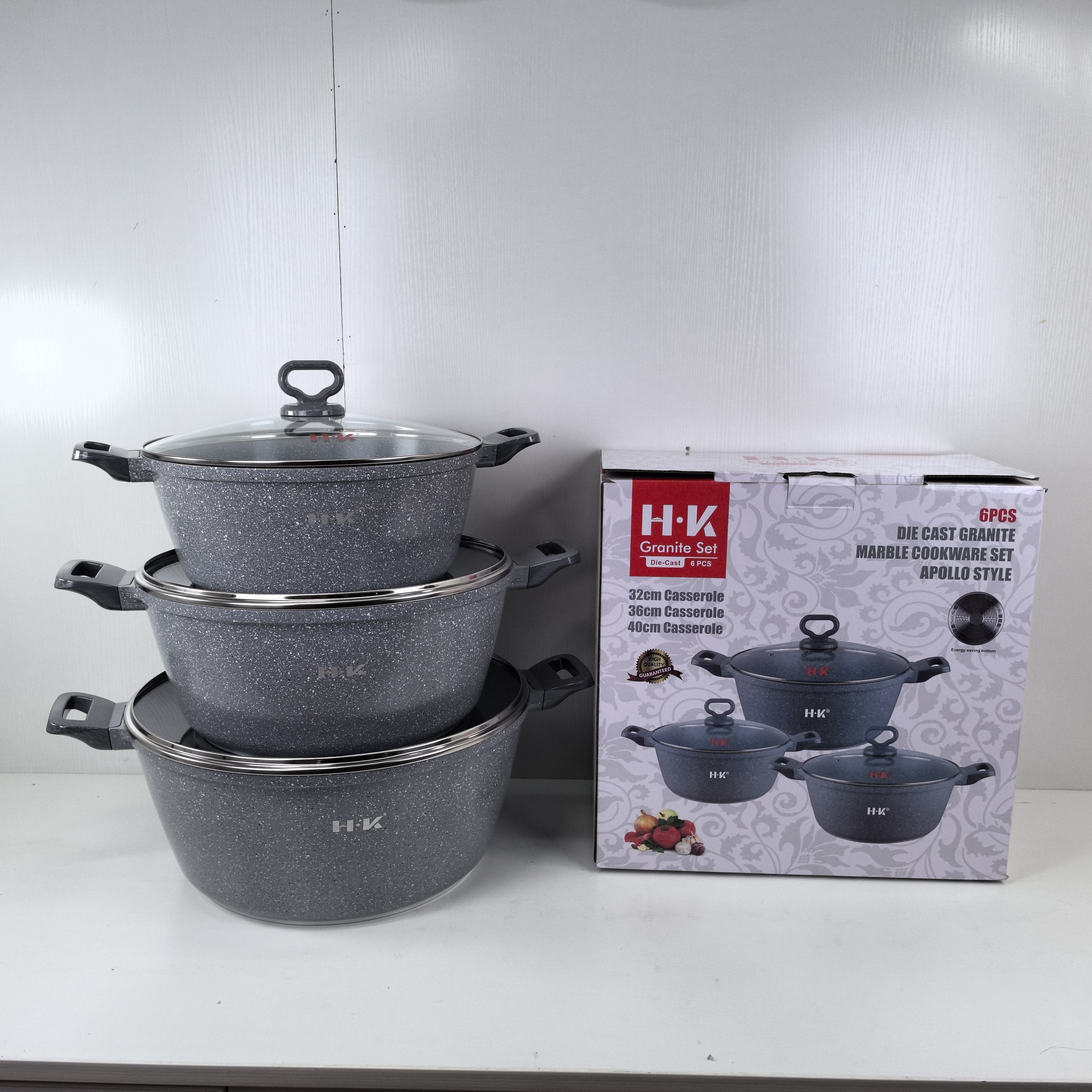 6-teiliges Antihaft-Suppentopfset 32–40 cm 2