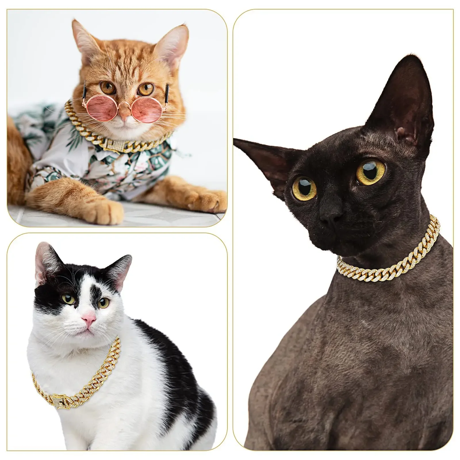 Kubanische Diamant-Hundekette aus Metall 3