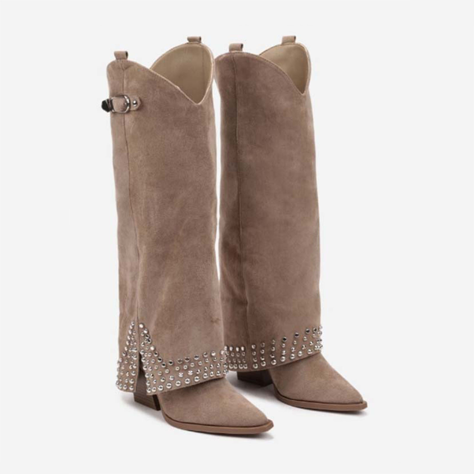 Strumpfstiefel mit Nieten