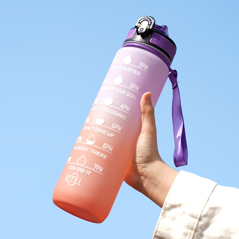 Sport-Wasserflasche 1 Liter mit Zeitmarkierung 3