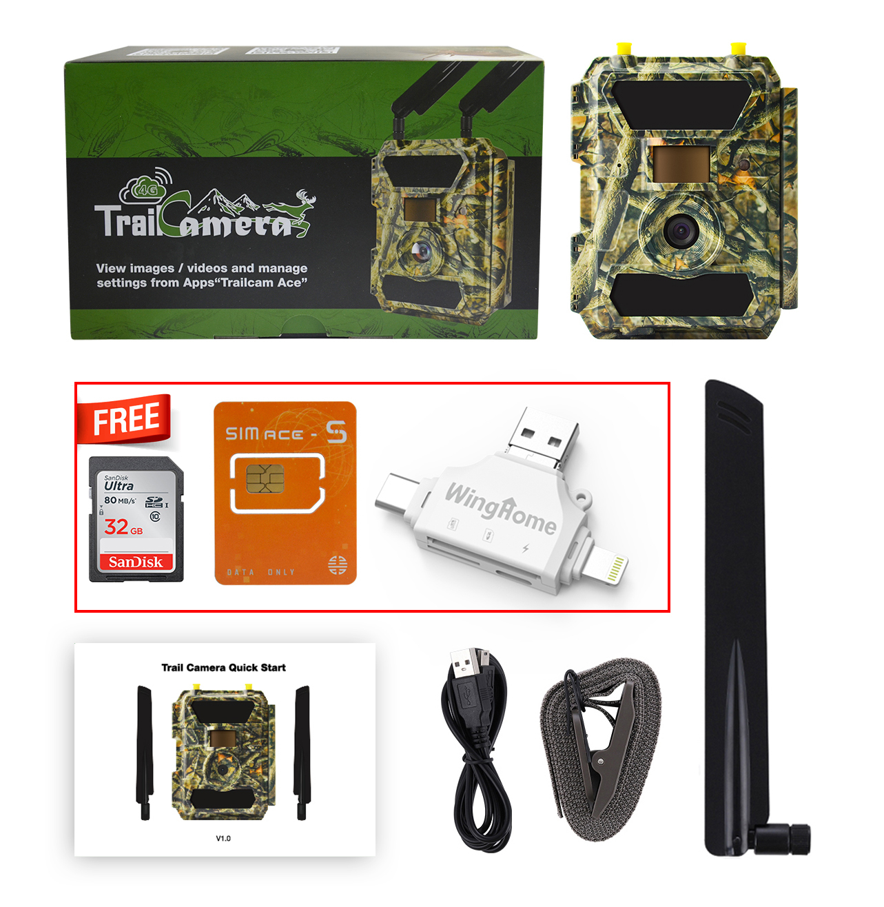 4G Wildkamera mit Nachtsicht, GPS, 24MP 3