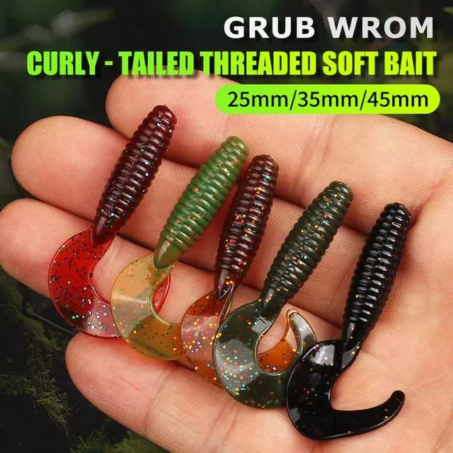Silikon-Weichköder Angry Spin mit Wurmform 2