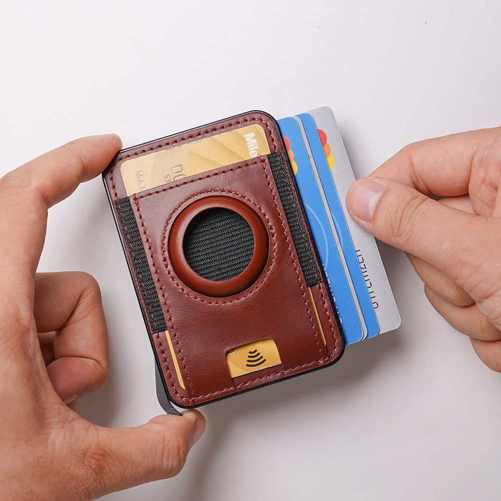 RFID-Geldbörse aus Leder mit Magnetverschluss 4