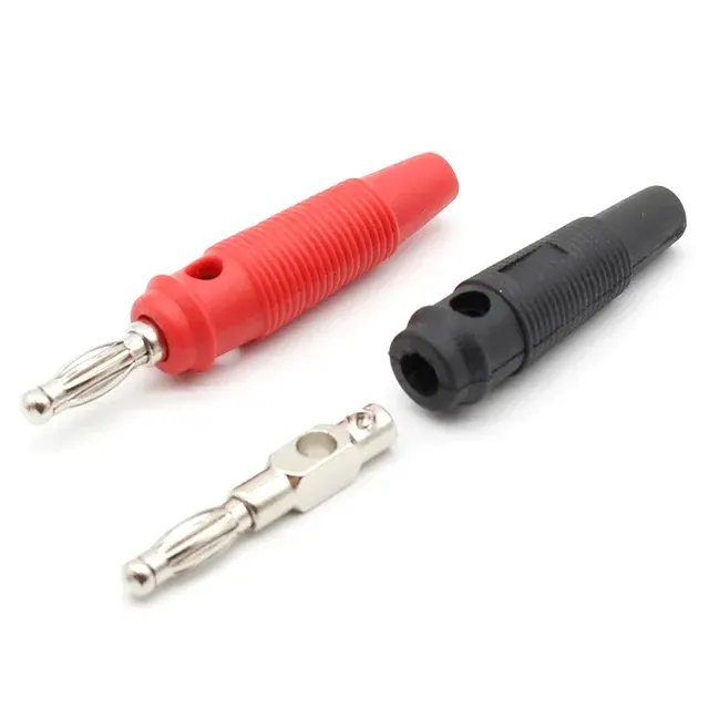 Stapelbare 4-mm-Bananenstecker Rot Schwarz 4