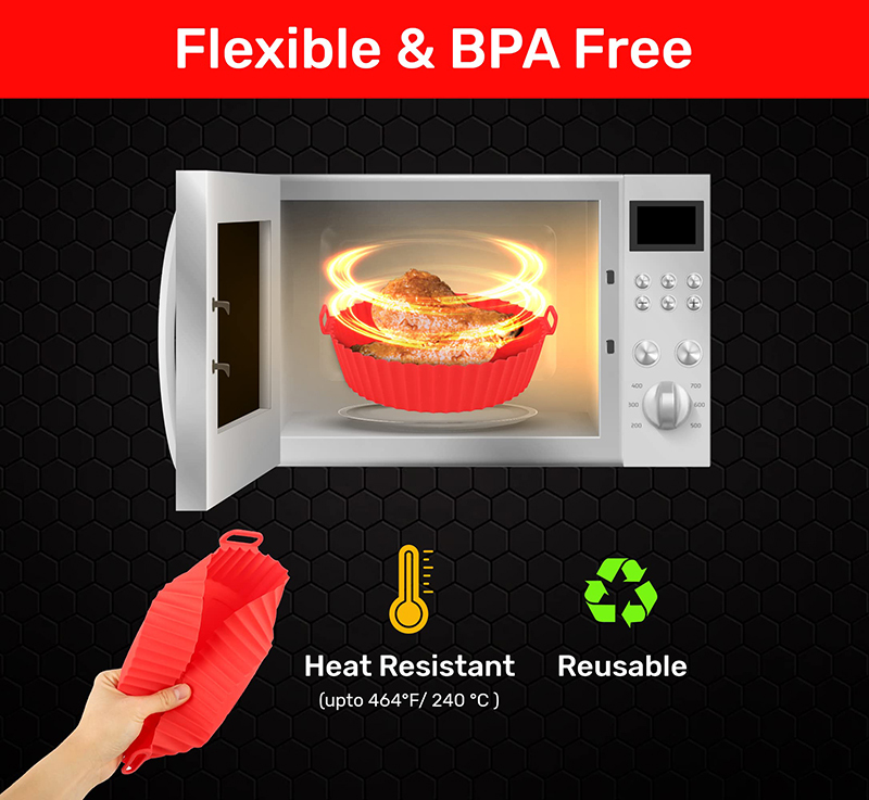 BPA-freier runder Silikon-Airfryer-Einsatz 4