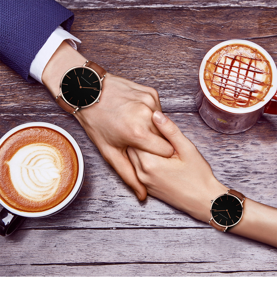 Wasserdichte minimalistische Unisex-Quarzuhr 3