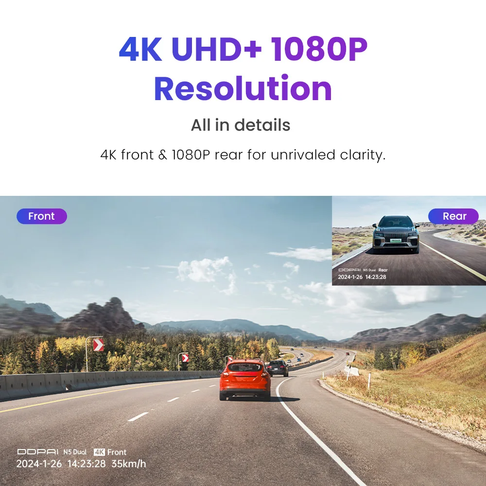 Dual-4K-Dashcam mit Nachtsicht und WLAN 2