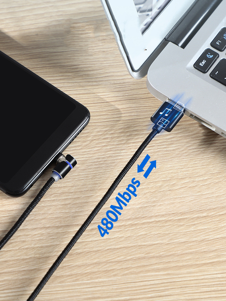 Magnetisches LED-Ladekabel mit USB-C