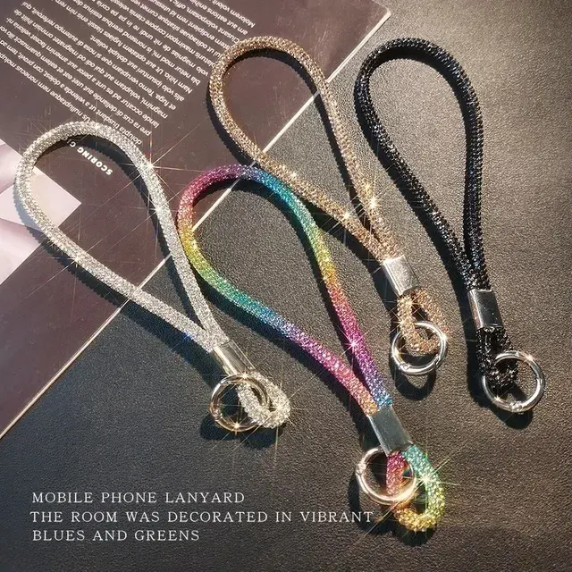 Glitzerndes Strass-Handy-Lanyard mit Diamant 3