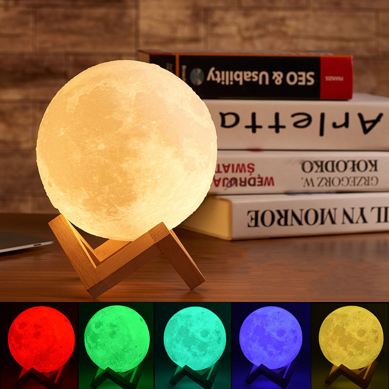 3D-Mondlampe mit 16 Farben 2