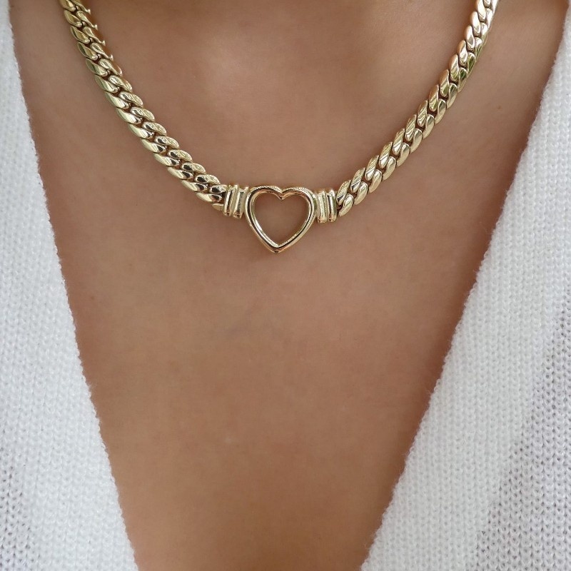 Damen-Halskette aus Gold mit Gliederkette 3