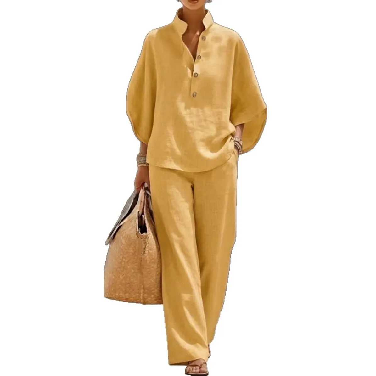 Damen-Leinenhosen-Set 4