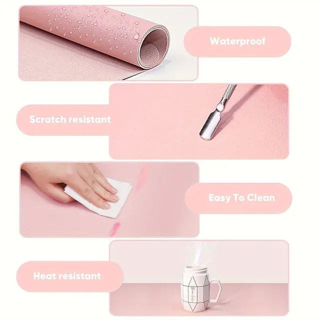 Faltbare Nagel-Handauflage aus Leder, wasserdicht 4