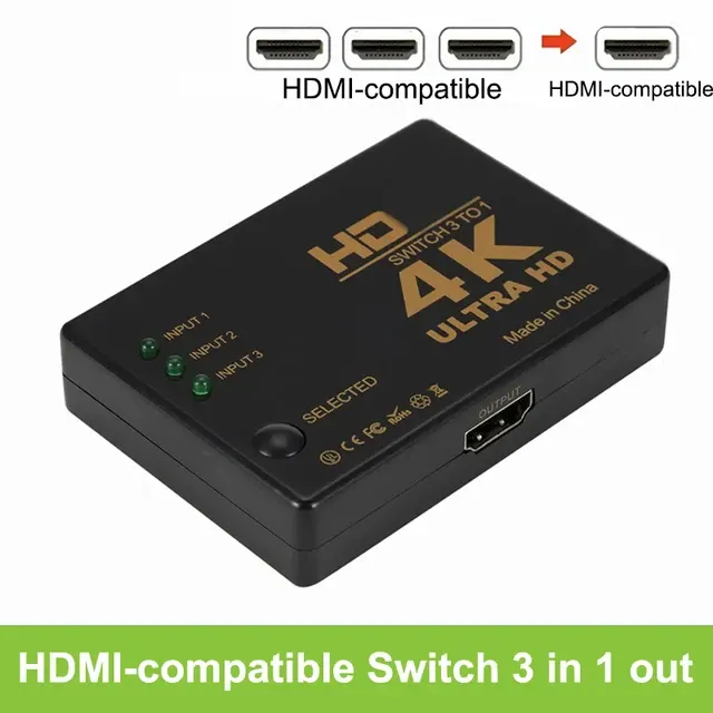 3-zu-1 HDMI-Umschalter 4K 2