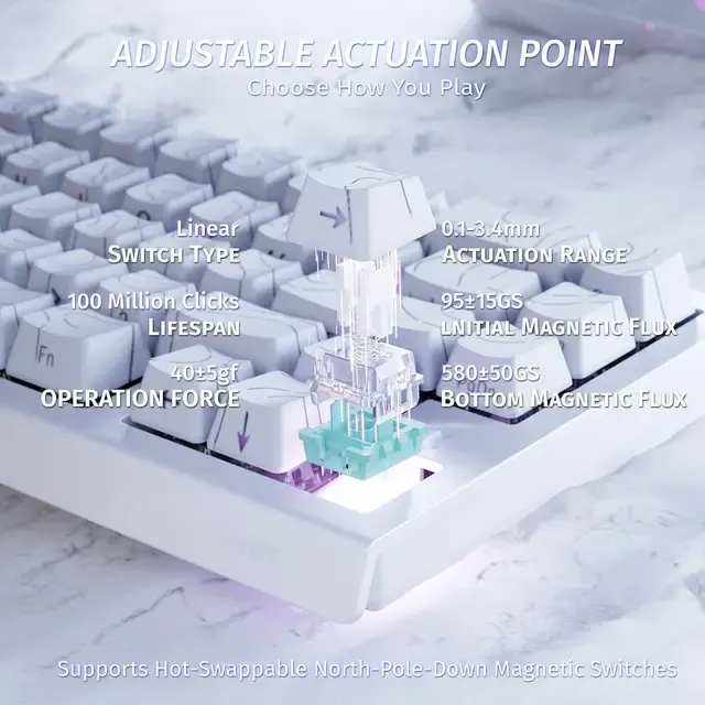 Hall-Effekt Gaming-Tastatur 2