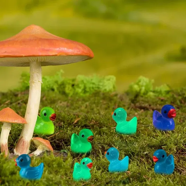 Leuchtende Mini-Enten-Figuren für Feengarten 3