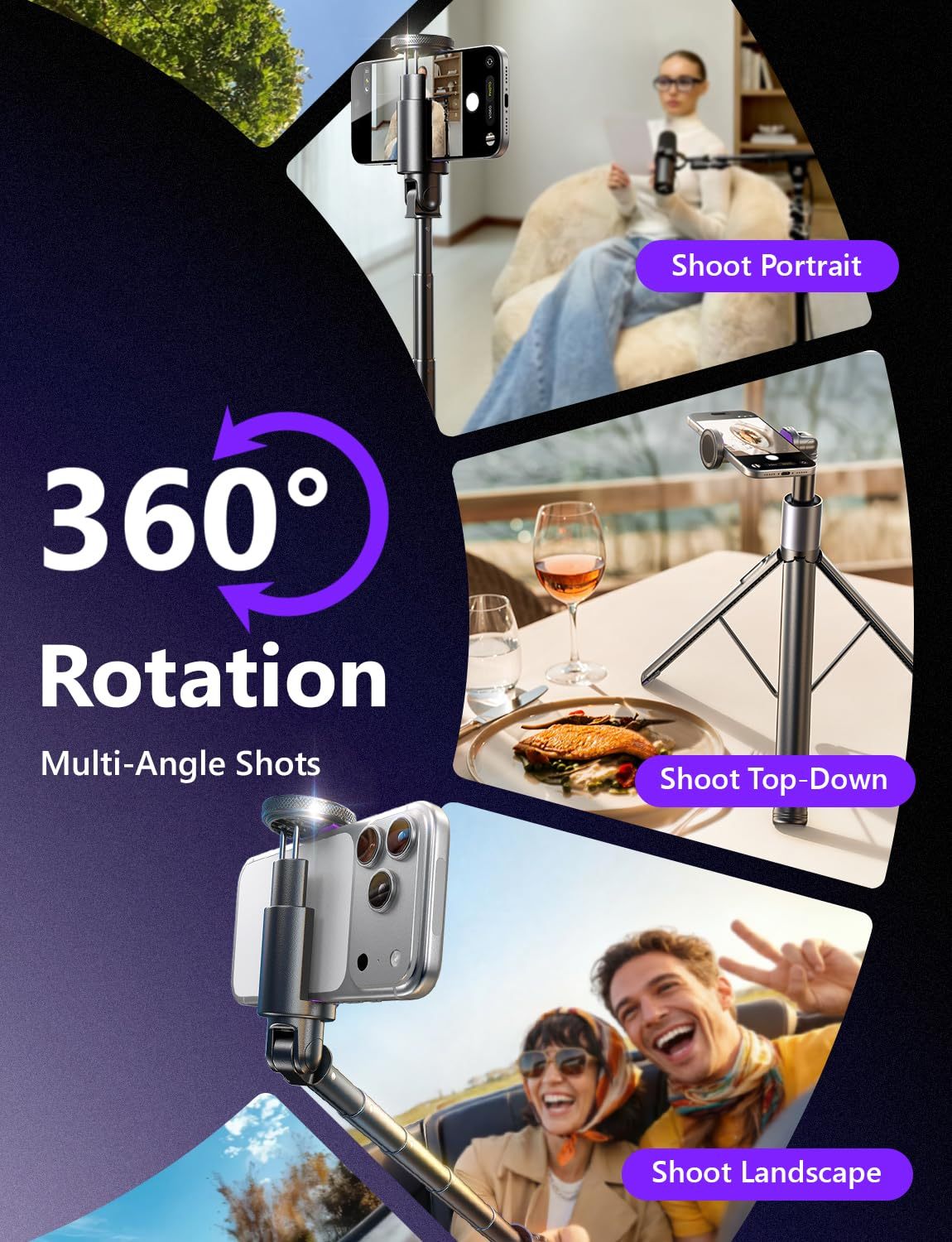 Kabelloser Selfie-Stick-Stativ mit Fernbedienung 4