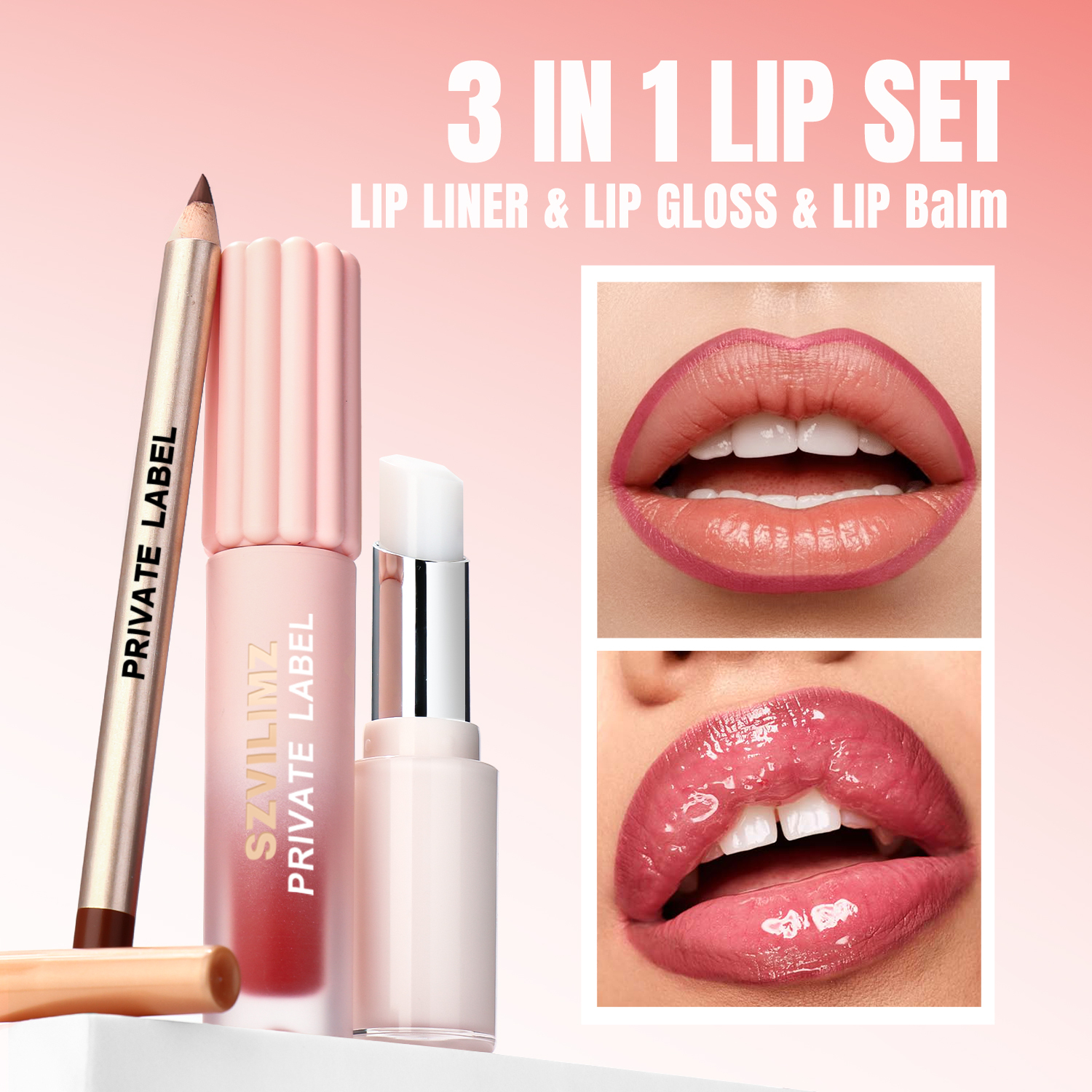 3-in-1 Veganes Lippenpflege-Set Pigmentiert 3