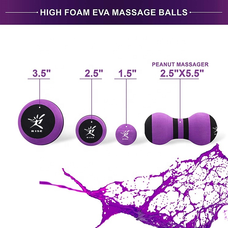 Erdnuss Massageball Set mit Noppen 3