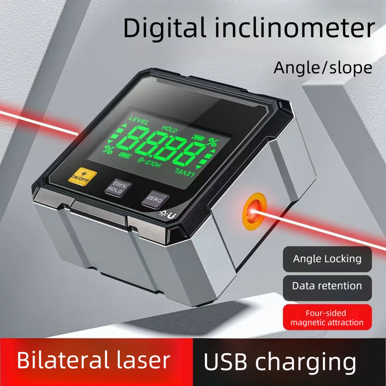 Magnetischer Laser-Neigungsmesser Digital Holzbau 4