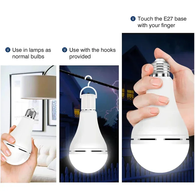 E27 Wiederaufladbare Notfall-LED-Birne 4