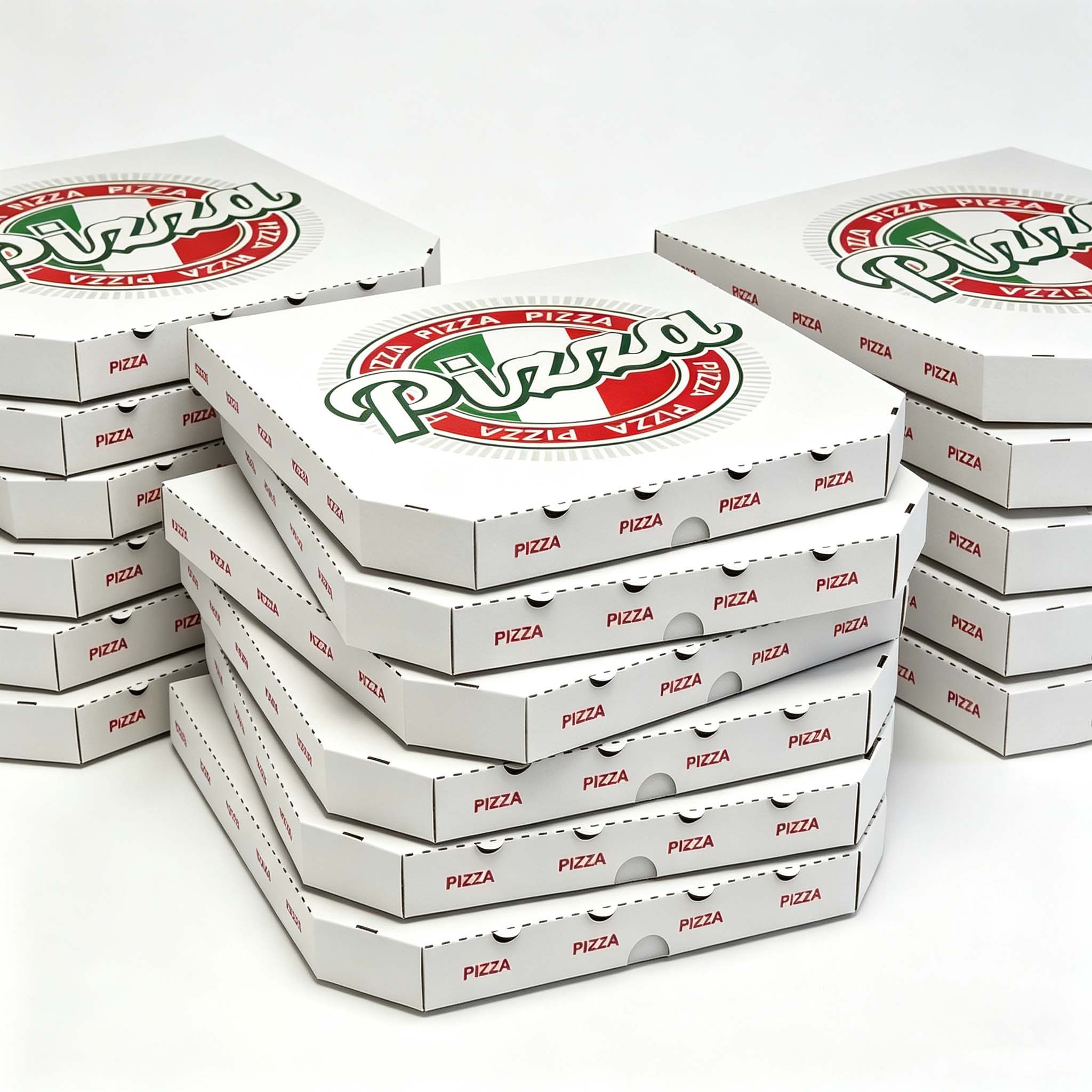 Wasserdichte Pizzakartons aus Wellpappe mit Prägung